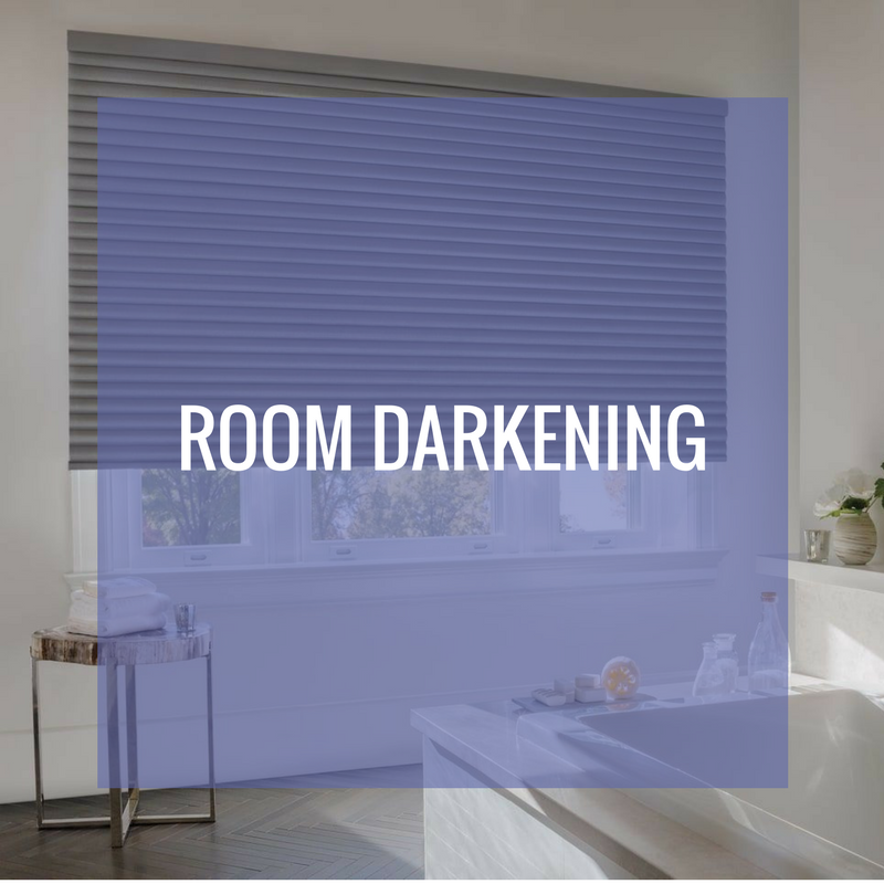 room darkening roller shades graphic