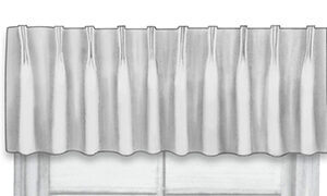 Close-up of valance french pleat top treatment