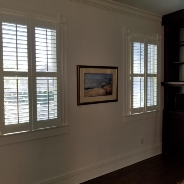 Plantation blinds between painting