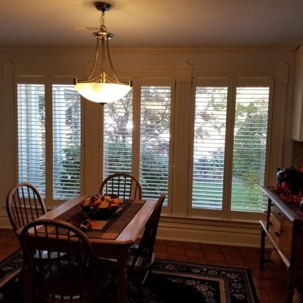 Shutters in dining room