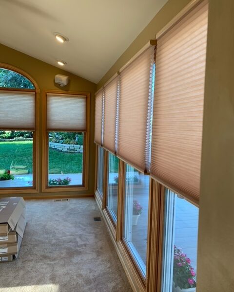 The Blind Factory OH Cellular Shades in Sunroom