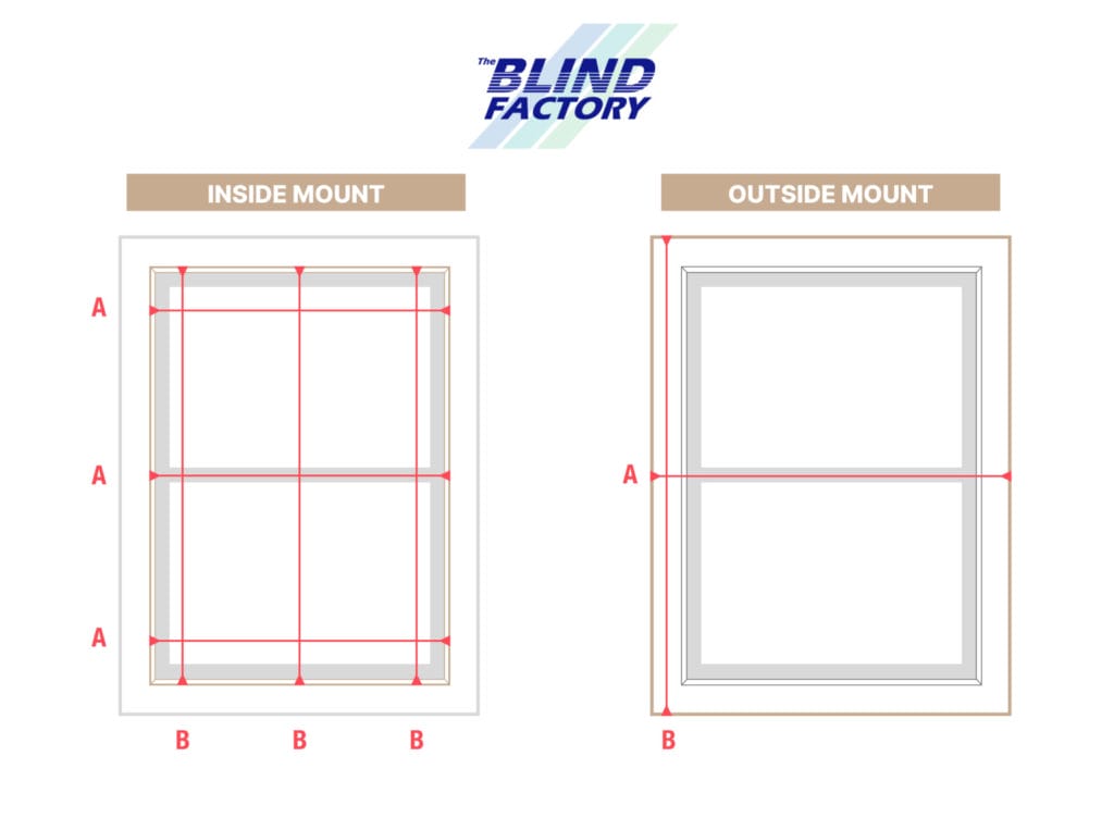 window measurement for inside mount and outside mount