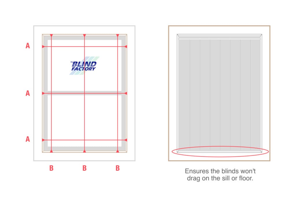 window measurement for inside mount and outside mount